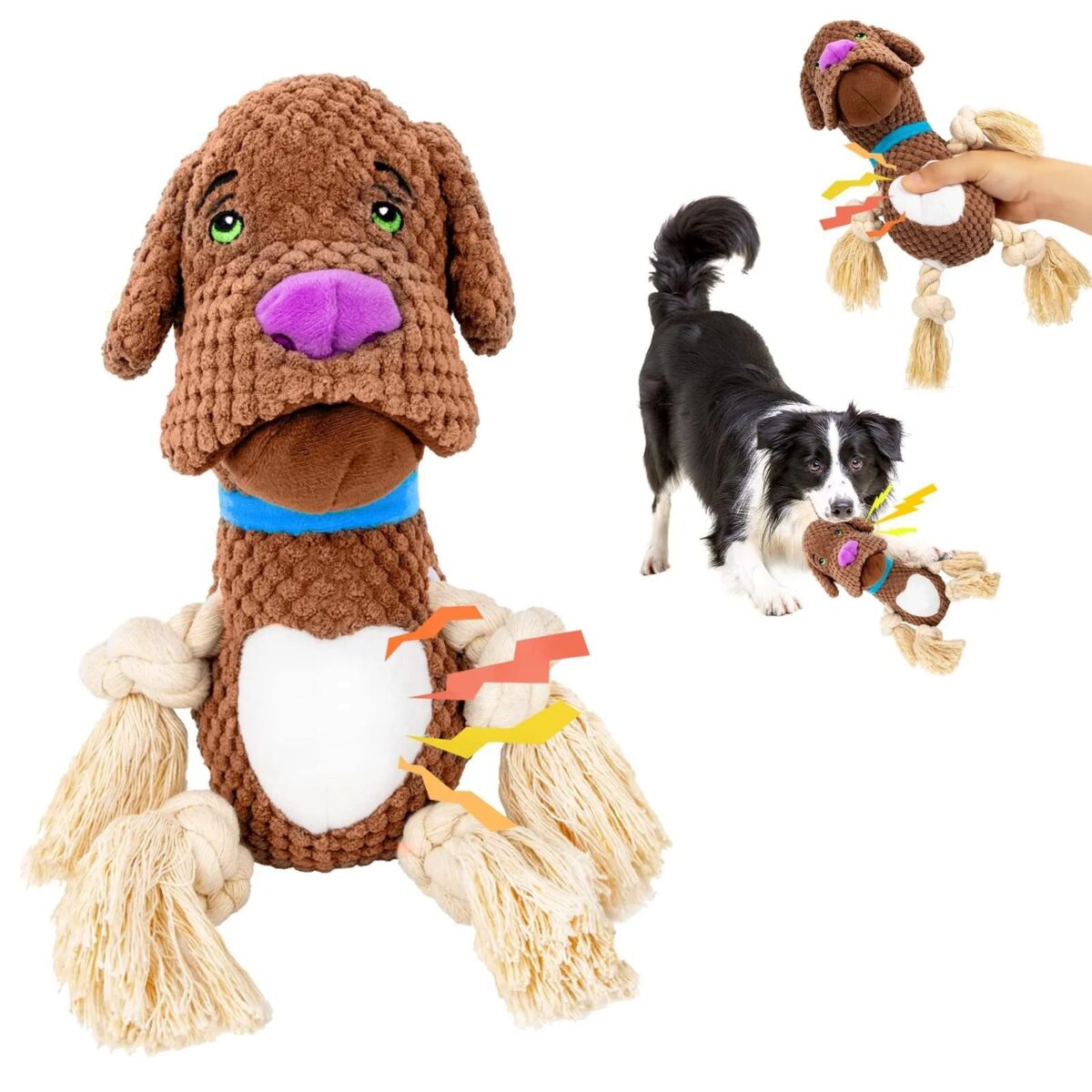 Dog Plush Shell Shape Containing Sound Paper Bb Called Bite-Resistant Molar Pet Toy Interactive Large Dog Puppy Pet Supplies - Image 1