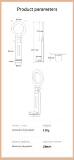 360-degree Rotating Folding Travel Mobile Phone Magnetic Bracket - Image 8