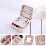 Creative travel portable jewelry box earrings earrings jewelry storage box leather small jewelry bag - Image 2