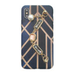 Geometric rhombus rhinestone bracelet phone case