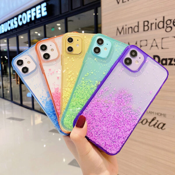 Glitter gradient starry sky Epoxy soft shell