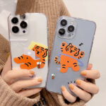 Cute Couple Tiger Transparent Phone Case - Image 6
