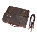 The first layer of crazy horseskin men's handbag - Image 3