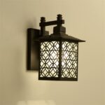 Retro aisle lamp fence outdoor wall lamp at garden gate - Image 4
