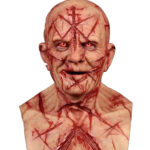 Horror Headgear Bald Old Man Blood Scar Mask Party Props - Image 4