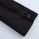 Elegant Slim Lapel Long-sleeved Overcoat Jacket - Image 5