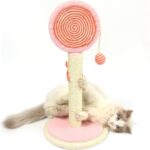 Cat Scratching Post  Cute Kittens Scratch Posts With Hanging Ball Sturdy Post Stable Base Ideal For Indoor Cats Small Large Sizes Kitty Available