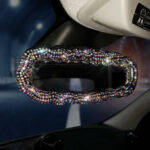 Diamond Hand Brake Gear Safety Belt Shoulder Pad Hot Drilling Handle Cover Full Diamond Steering Wheel Cover Rear View Mirror Cover - Image 6