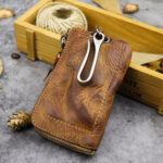Hand-worn Vegetable-tanned Leather Key Case - Image 5