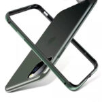 Metal frame silicone phone case