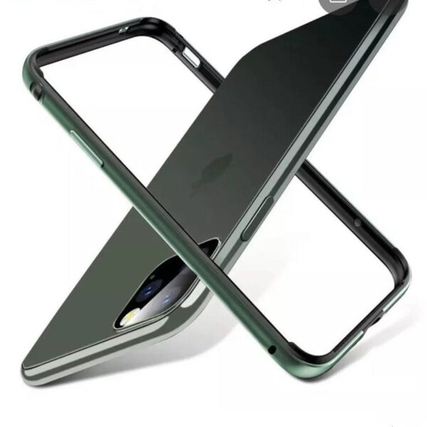 Metal frame silicone phone case