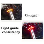 Two-color motorcycle modified turn signal front shock absorber LED ring turn signal modified LED turn light ring - Image 3