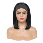 Headband Wig Human Hair Straight Bob Wigs - Image 2