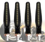 Newest 4x Universal flowing water flickering led motorcycle turn signals Indicators Flexible Blinkers Foldable Amber light lamp - Image 3
