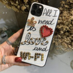 Luxury diamond love and wifi phone case - Image 2