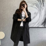 Loose Mid-length Hong Kong Style Coat - Image 6