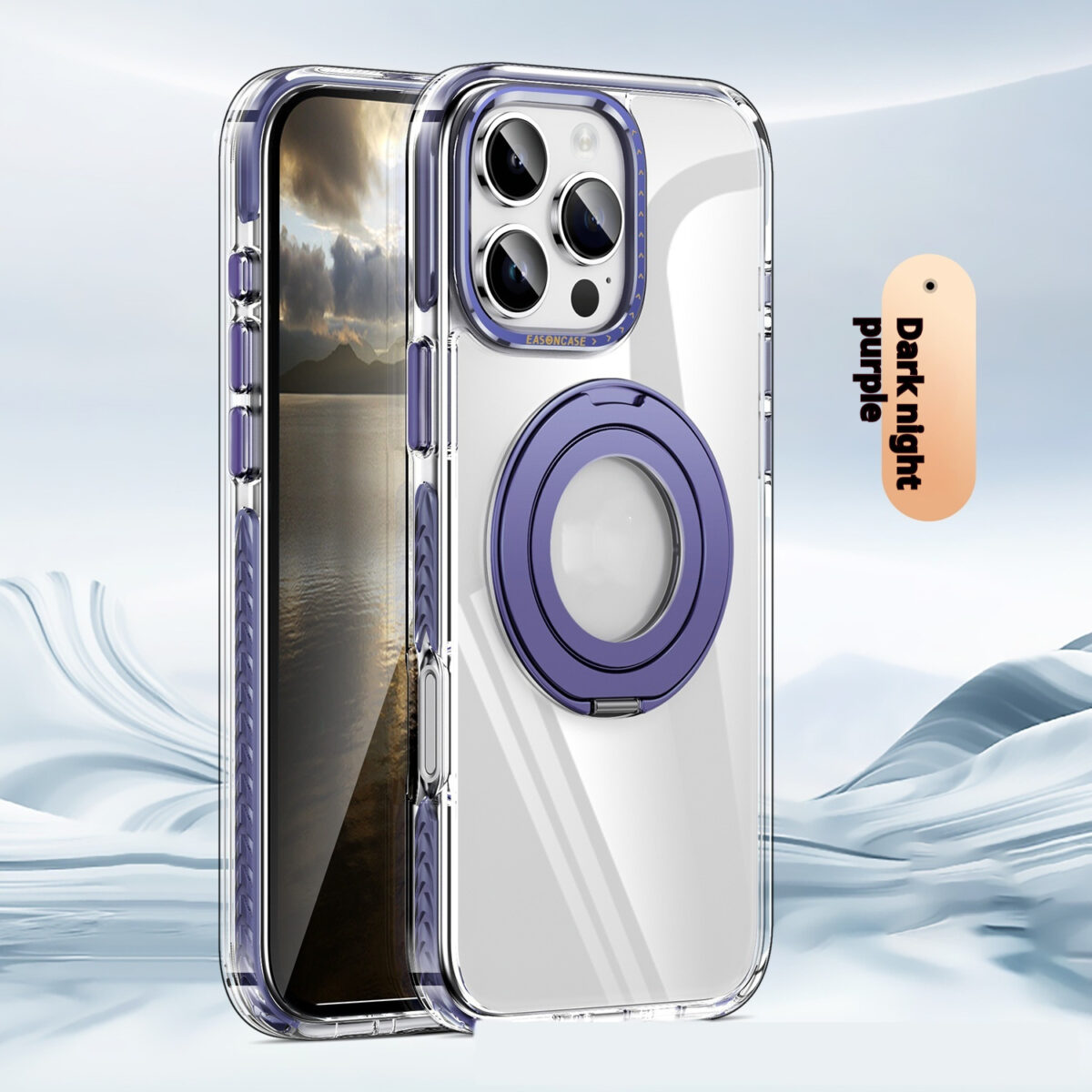 Phone Case Transparent 360 Magnetic Rotating Bracket Drop-resistant - Image 7
