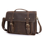 The first layer of crazy horseskin men's handbag - Image 2