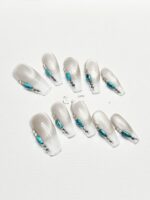 Mid-length Manicure Personality White - Image 5