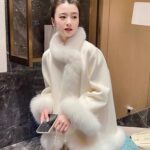 Artificial Fur Mid-length Coat Women's Woolen Cloak - Image 5