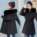 Women's Mid-length Slim Fashion Cotton-padded Jacket - Image 8