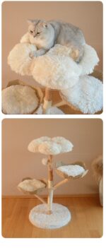 Natural Fruit Tree Cat Climbing Frame Solid Wood Rattan Cat Nest Cat Tree - Image 9