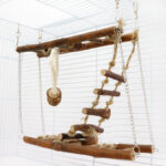Suspension Bridge Wooden Ladder Bridge Climbing Frame Toy - Image 5