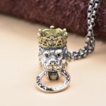 S925 Silver Vintage Lion Pendant Keychain Pendant - Image 3