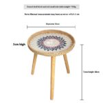 Hand-woven Shell Storage Tray Sofa Side Table - Image 9
