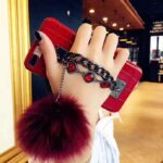 Compatible With  Compatible With  Mobile Phone Case Fox Fur Ball Studded Anti-fall Protection Cover - Image 2
