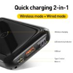 Small square wireless fast charge mobile power LED digital display portable 10000mAh - Image 3