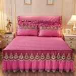 Quilted Lace Bed Skirt Thickened Plus Cotton Bedspread Single Piece Simmons Bed Cover Bed Circumference 1.8m Bed - Image 2