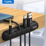 Silicone USB Cable Winder Desktop Cable Organizer Management Multipurpose Clips Cables Protector For Wired Headphones - Image 3