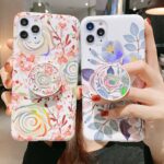 Laser colorful flower language bracket phone case - Image 2