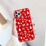 Christmas red cartoon frosted painted phone case - Image 5