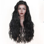 Front lace synthetic long curly hair - Image 2