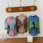 Contrast Color Sleeve Cotton Base Shirt Pet - Image 3