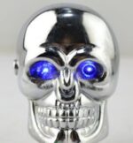 3D  Head Blue Led Eye Car Automatic Speed Wood Style Gear  Knob Head - Image 2
