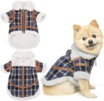 Pet Two Legged Clothes Autumn And Winter Plaid Warm Lamb Velvet - Image 6