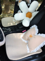 Pure Cotton Cartoon Car Breathable One-piece Linen Fabric Seat Cushion - Image 2