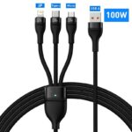 3 In 1 USB C Cable For IPhone 14 Pro 11 Charger Cable 100W - Image 7