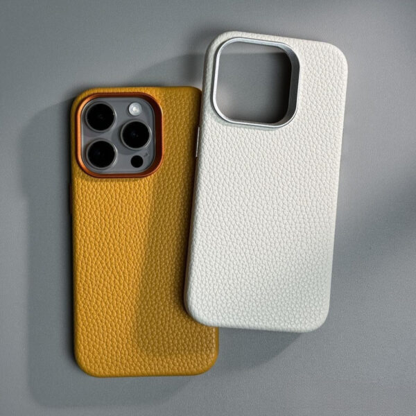 Applicable Phone Case Lychee Leather Pattern Metal Lens Magnetic Drop-resistant Protective Cover