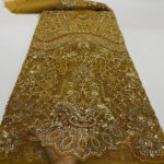 Embroidery Heavy Industry Beaded Tulle Lace Fabric - Image 7