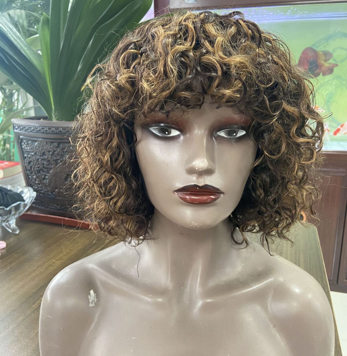 Human Hair Full Mechanism Bob Headgear - Image 1