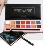 Hot money 14 color Fei Lu eye shadow disc dull light pearl eye shadow tropical warm brown makeup belt brush - Image 3