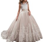 Europe And The United States New Children's Clothing Lace Wedding Dress - Image 3