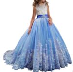 Europe And The United States New Children's Clothing Lace Wedding Dress - Image 9