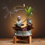 Fish Tank Aquarium Living Room Small Desktop Creative Ceramic Water Ecological Mini Self-circulating Household - Image 3