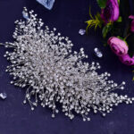Handmade Rhinestone Headdress Wedding Hair Accessories - Image 2