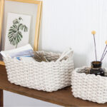 Nordic Wind Hand-woven Thick Cotton Rope Storage Box Simple Storage Basket